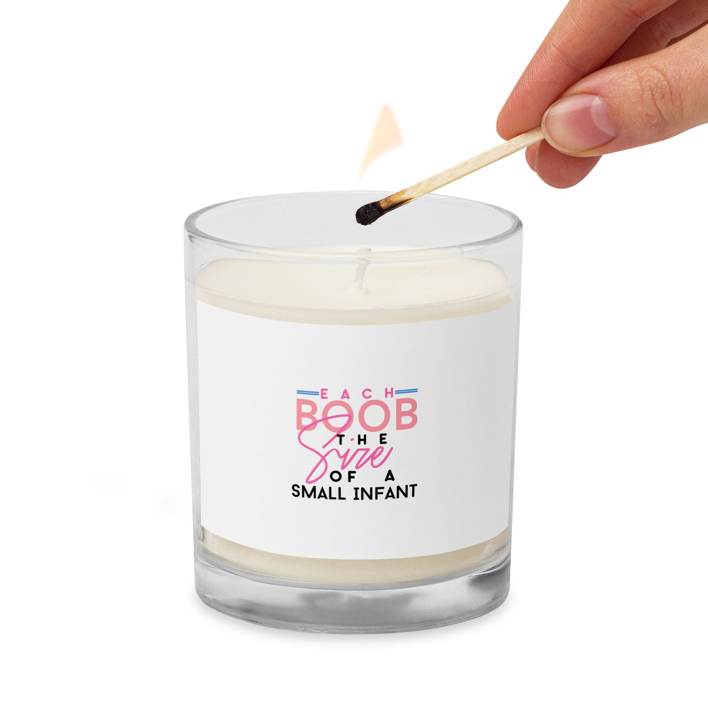 Glass jar soy wax candle